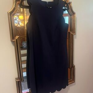 J. Crew Navy Scalloped Mini Dress